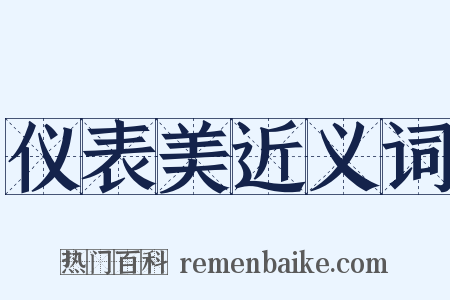 仪表美近义词是什么意思的图片